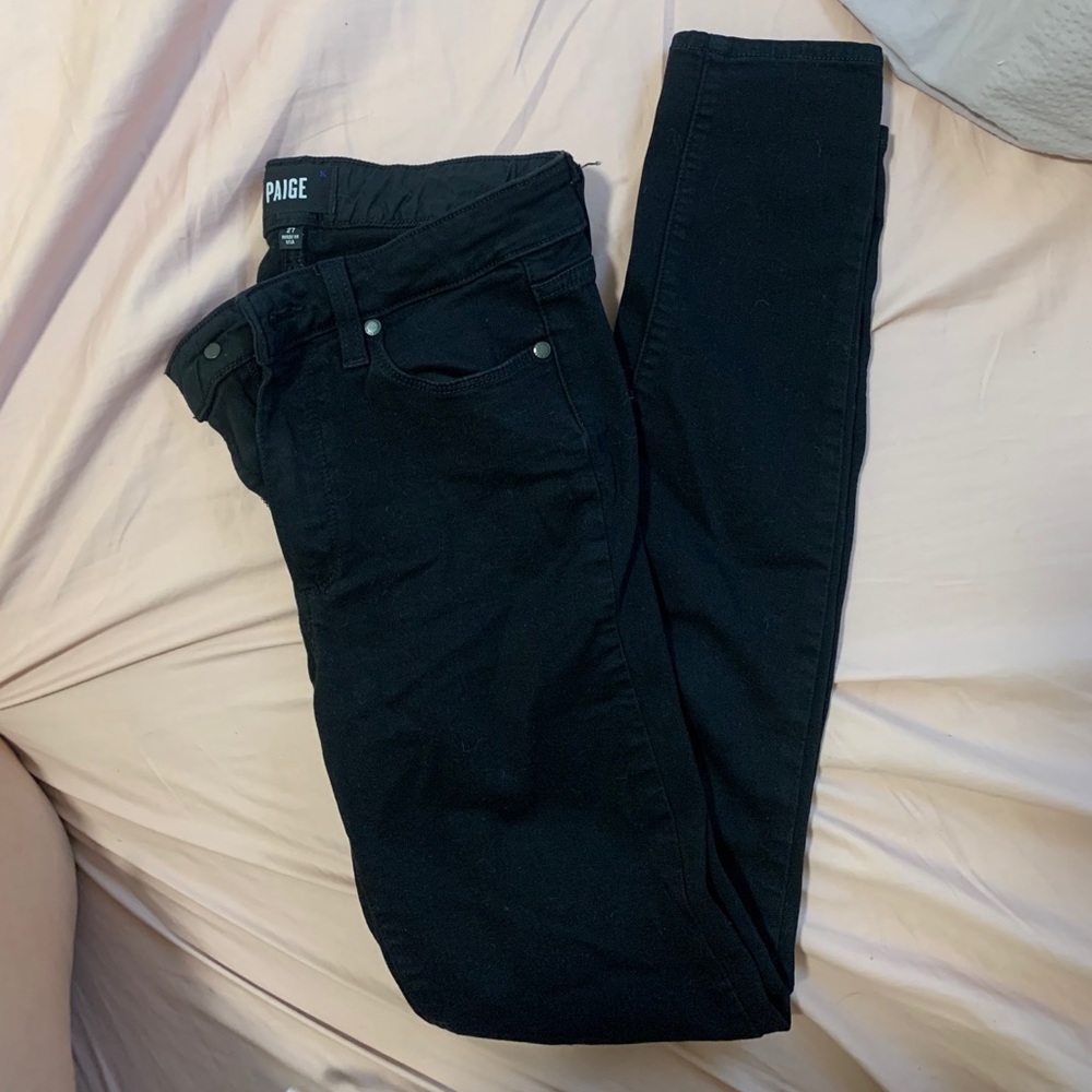 Black skinny Paige jeans